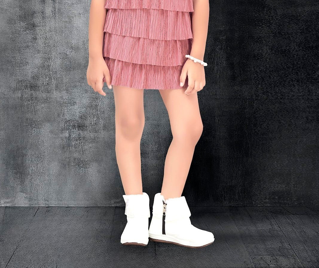 Pink Glam Ruffle Layered Party Dress for Girls
