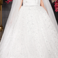 White Girls’ Elegant Cape-Style Embellished Gown