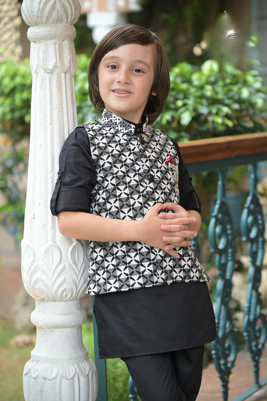 Boys Mustard Yellow Kurta Pajama Set