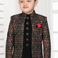 Chiku Boys’ Embroidered Festive Jacket & Kurta Set 2778 black