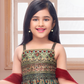 Green & Gold Girls’ Ethnic Sleeveless Sharara Set with Dupatta