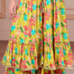 Yellow & Multicolor Girls’ Ethnic Floral Sharara Set
