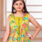 Yellow & Multicolor Girls’ Ethnic Floral Sharara Set