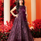 Wine Girls’ Designer Sequin-Embellished Evening Gown