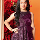 Wine Girls’ Designer Sequin-Embellished Evening Gown