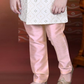 White & Peach Boys’ Elegant Embroidered Sherwani Set