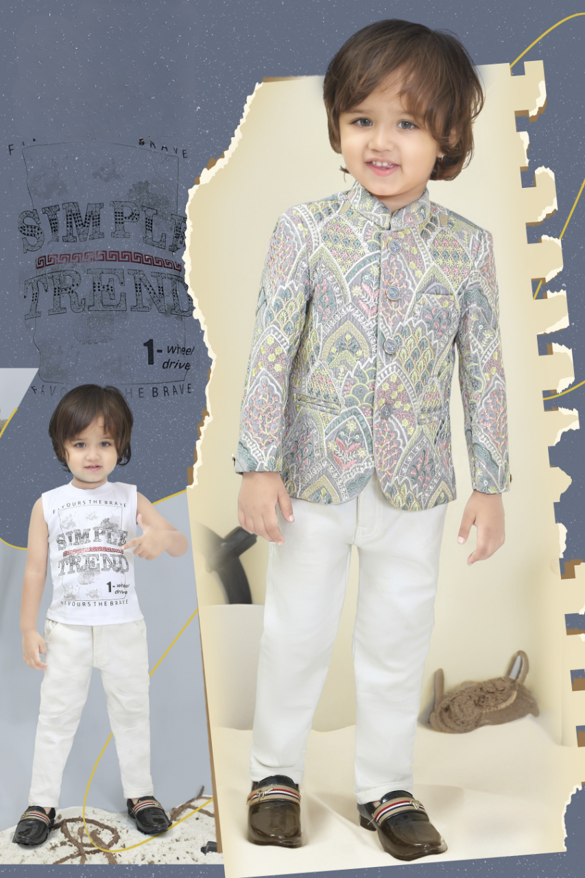 Ethnic Printed Jodhpuri Set For Boys