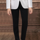 White Boys’ Tuxedo Set with Black Detailing