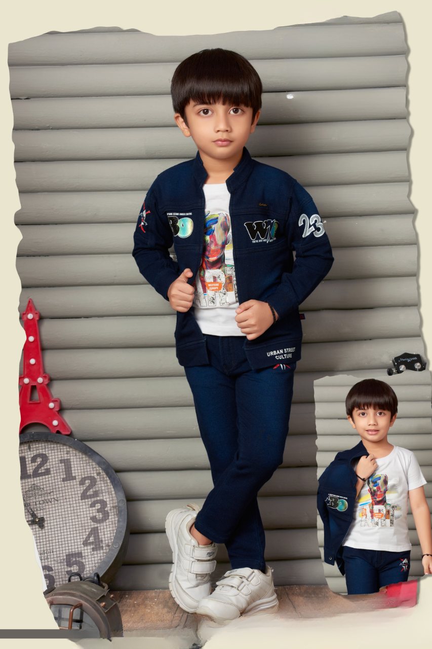 Blue Boys' Urban Streetwear Set