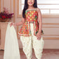 Cream Multicolor Celebration Dhoti Set