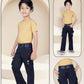 Navy Blue Utility Cargo Pant Set