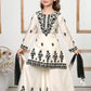 White & Black Princess Embroidered Palazzo Set
