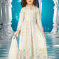 Ivory Princess Embroidered Floor-Length Dress