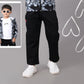 Black & White Floral Print Casual Hoodie Set