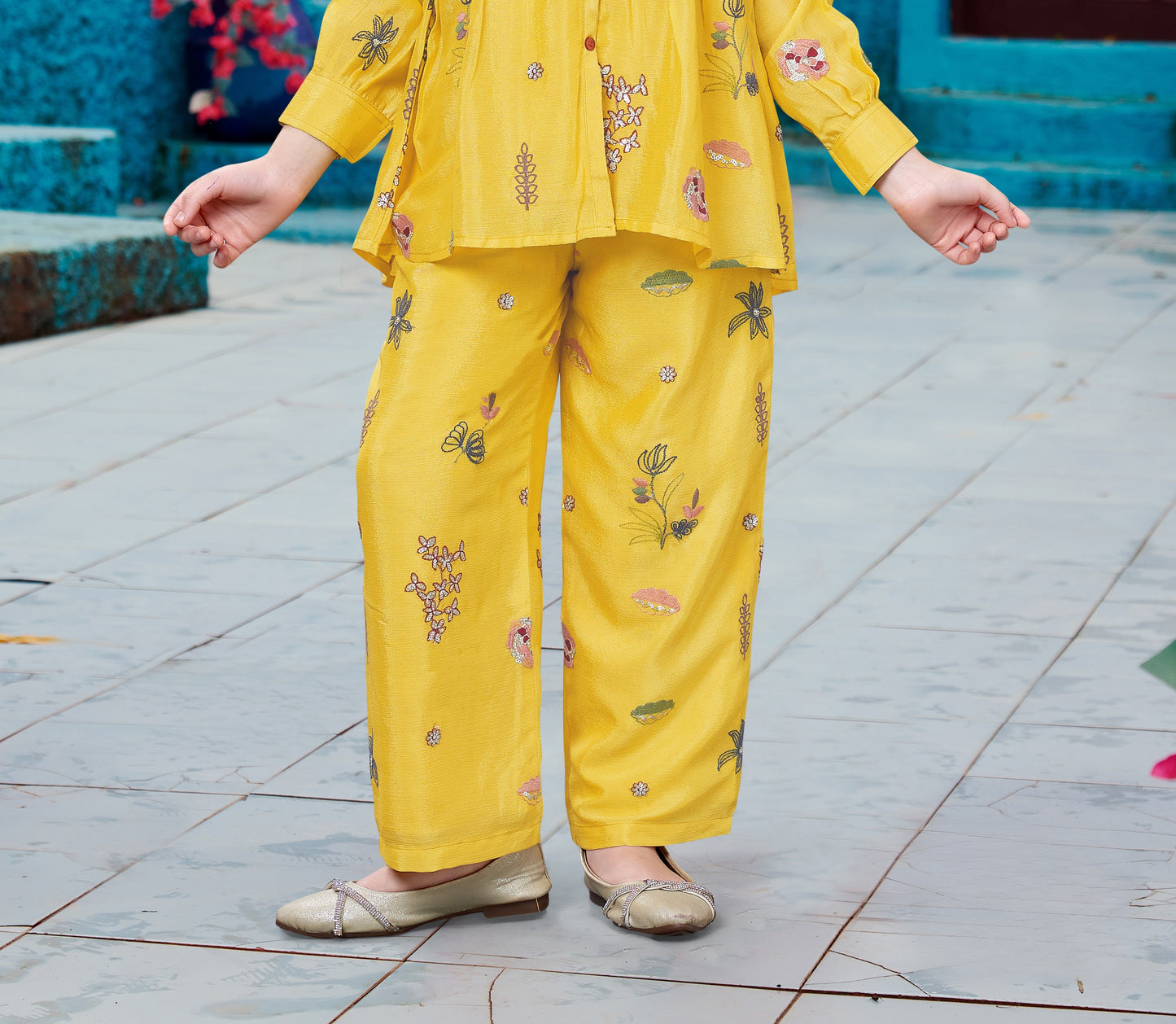 Yellow Floral Celebration Co-Ord Set
