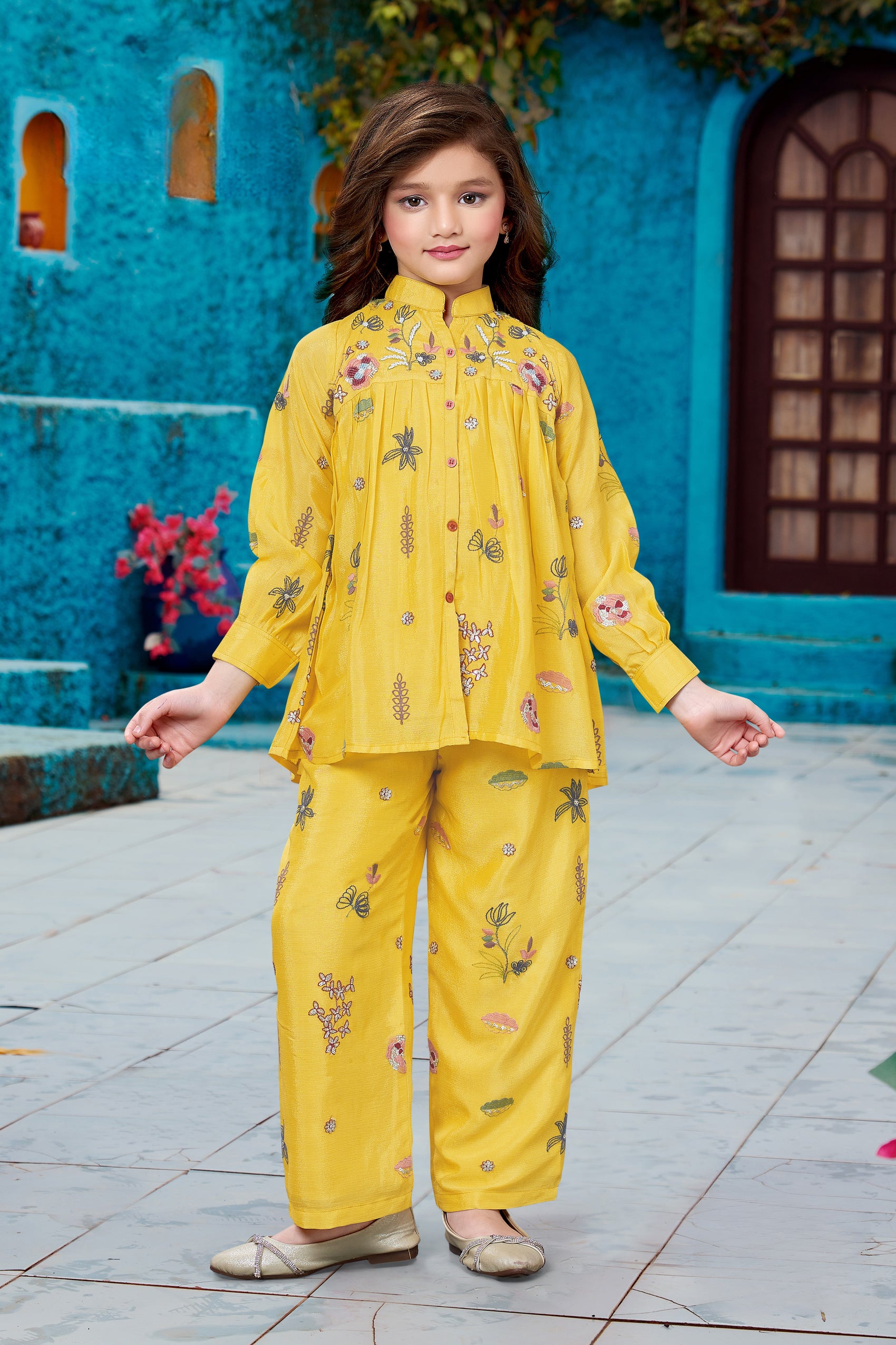 Yellow Floral Celebration Co-Ord Set