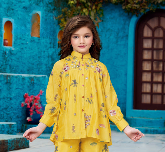 Yellow Floral Celebration Co-Ord Set