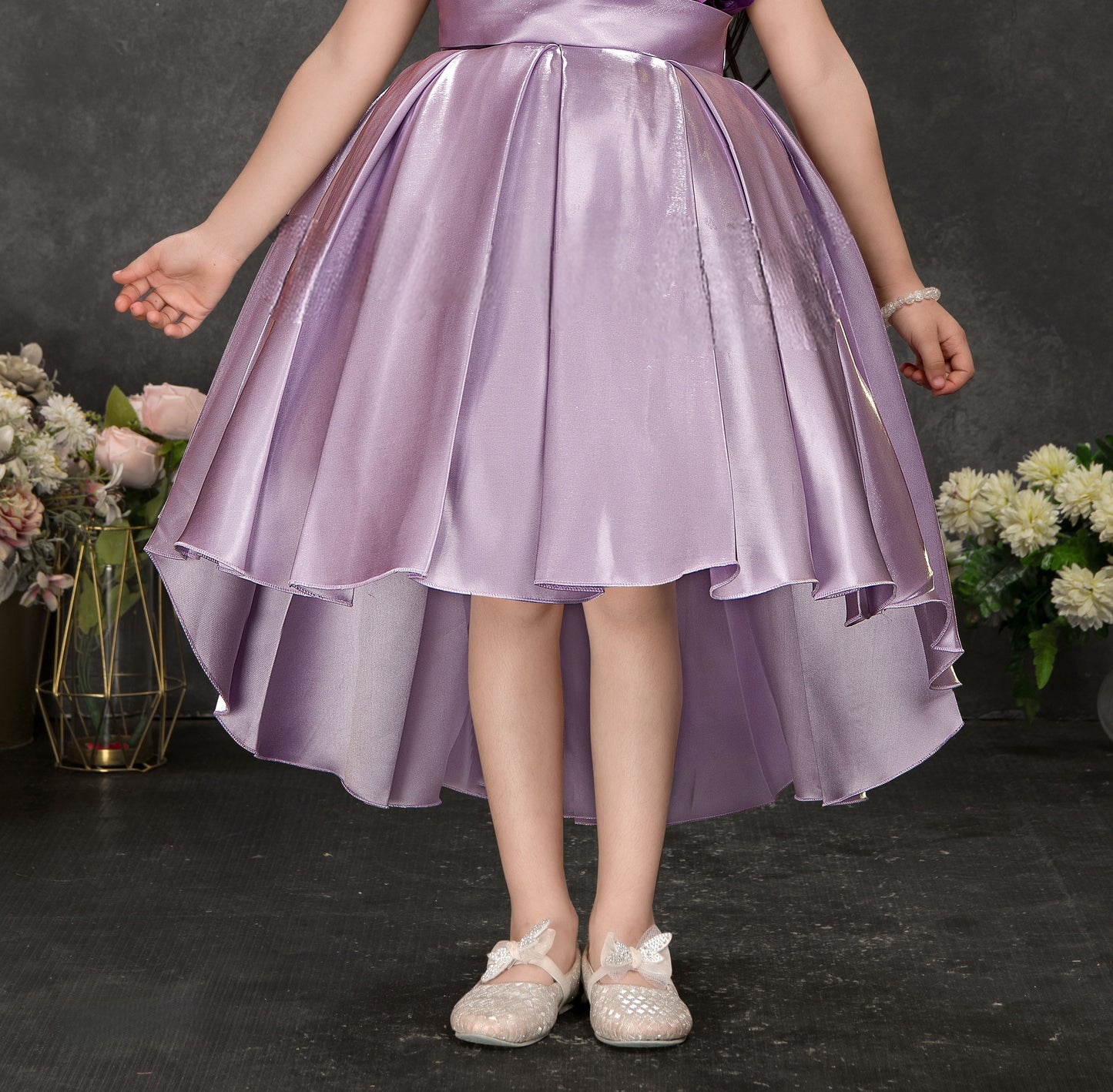 Lavender Princess 3D Flower Party Dress