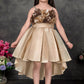 Gold Princess 3D Flower Party Dress