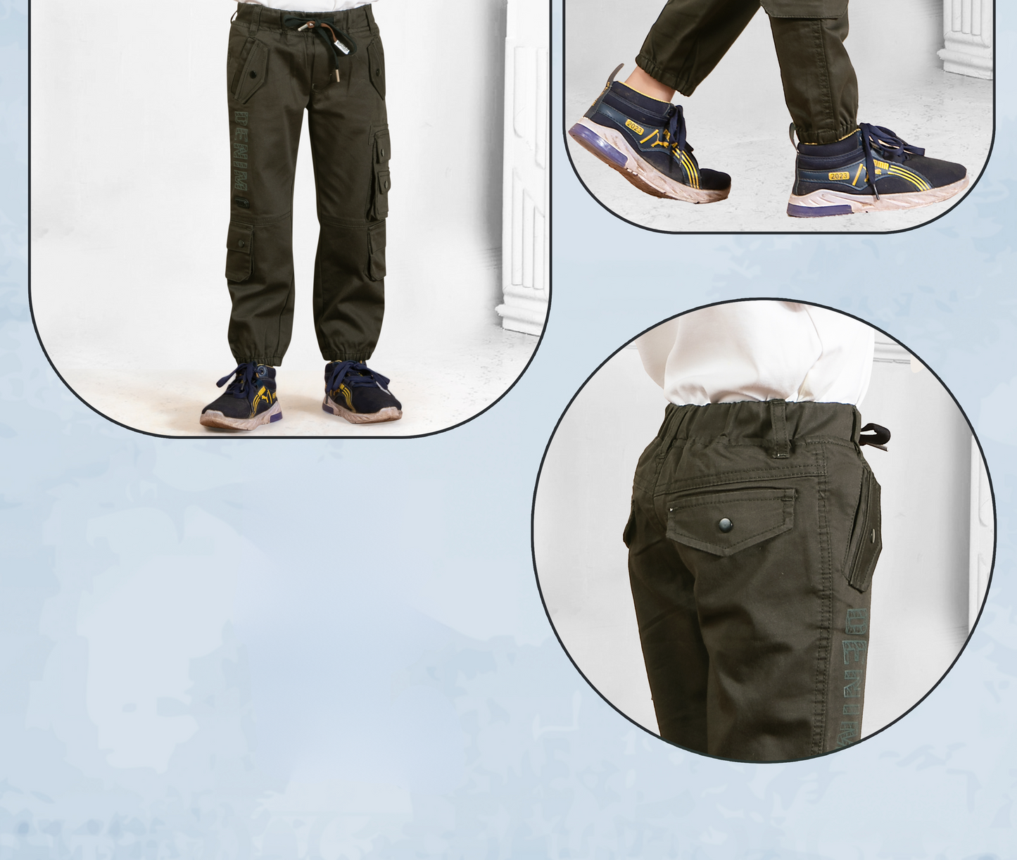 Olive Green Utility Cargo Jogger Pant