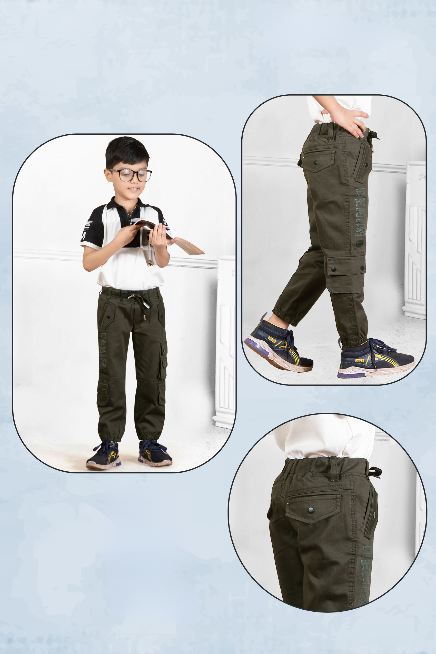Olive Green Utility Cargo Jogger Pant