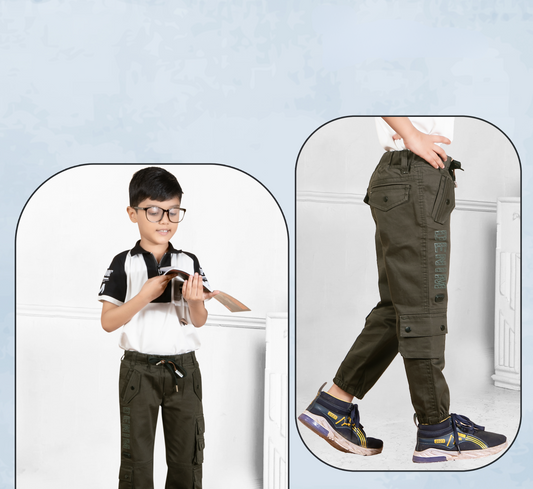 Olive Green Utility Cargo Jogger Pant