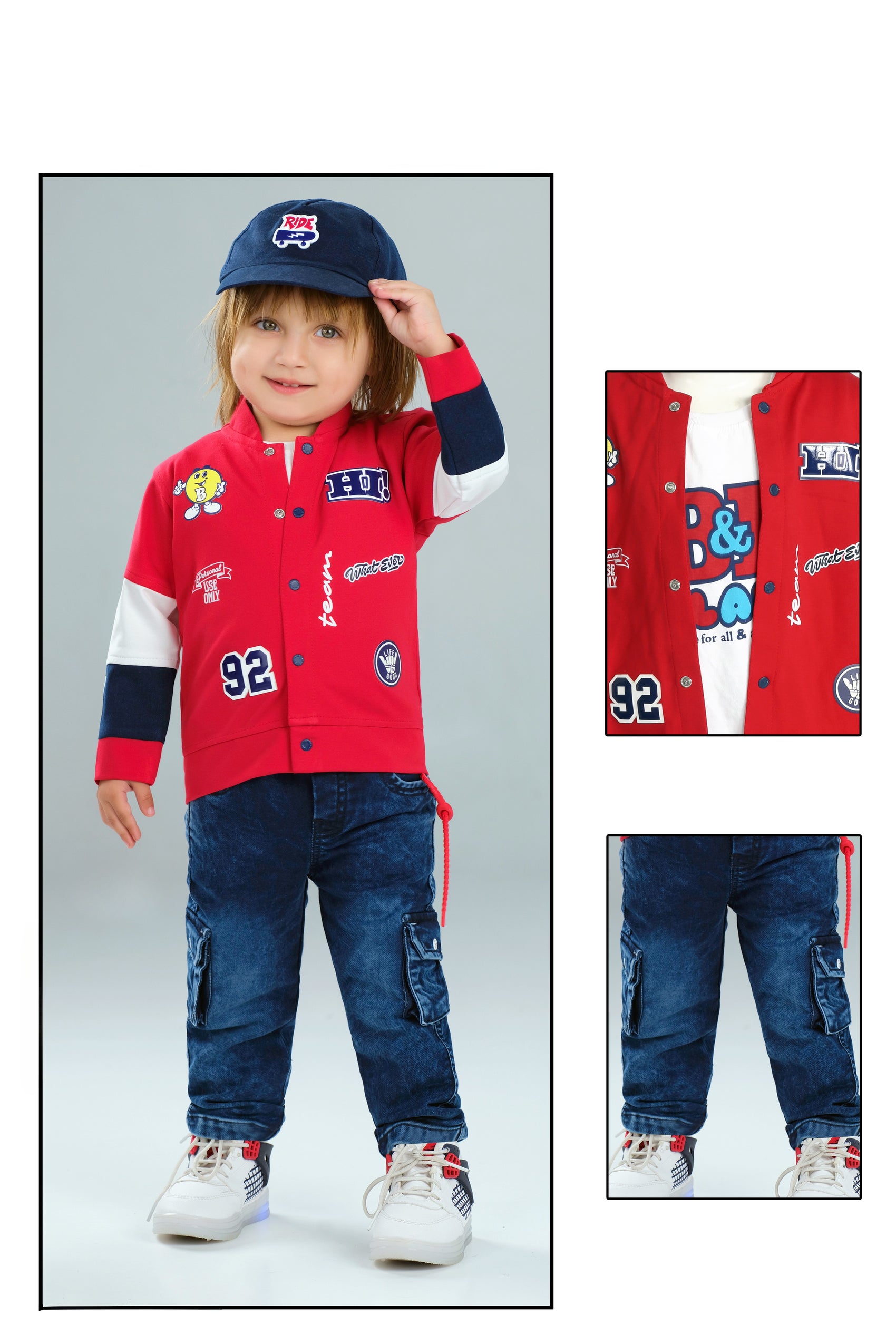Red & Blue Varsity Celebration Jacket Set