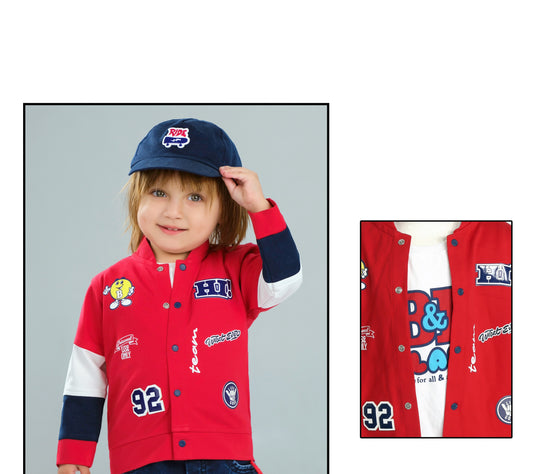 Red & Blue Varsity Celebration Jacket Set