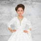 White & Gold Princess Anarkali Party Set
