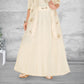 Cream Princess Glam Party Jacket Gown