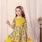 Yellow Princess Glam Floral Sharara Set