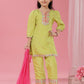 Yellow Floral Princess Sharara Set