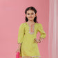 Yellow Floral Princess Sharara Set
