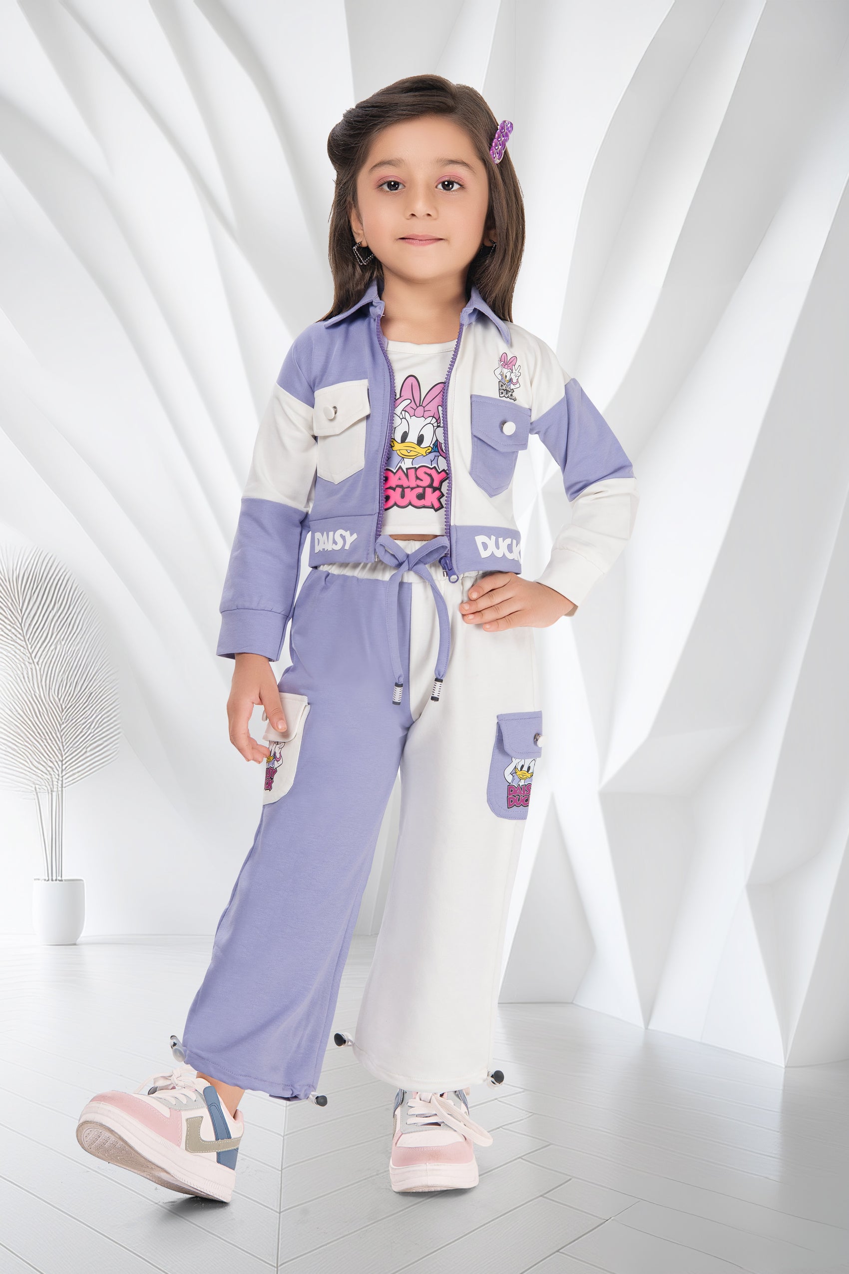 Purple & White Daisy Duck Celebration Co-Ord Set