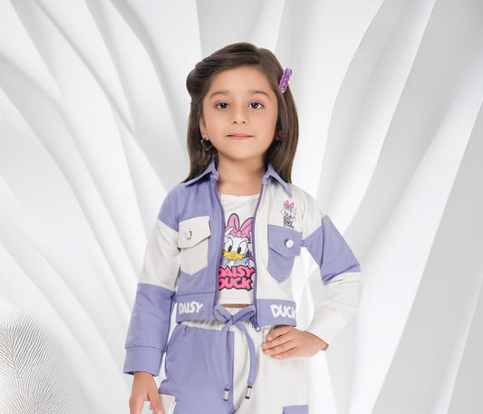 Purple & White Daisy Duck Celebration Co-Ord Set