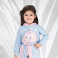 Blue & Pink Princess Colorblock Hoodie Set