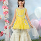 Yellow & Cream Princess Sharara Party Set