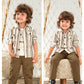 Brown Tribal Print Casual Cargo Set