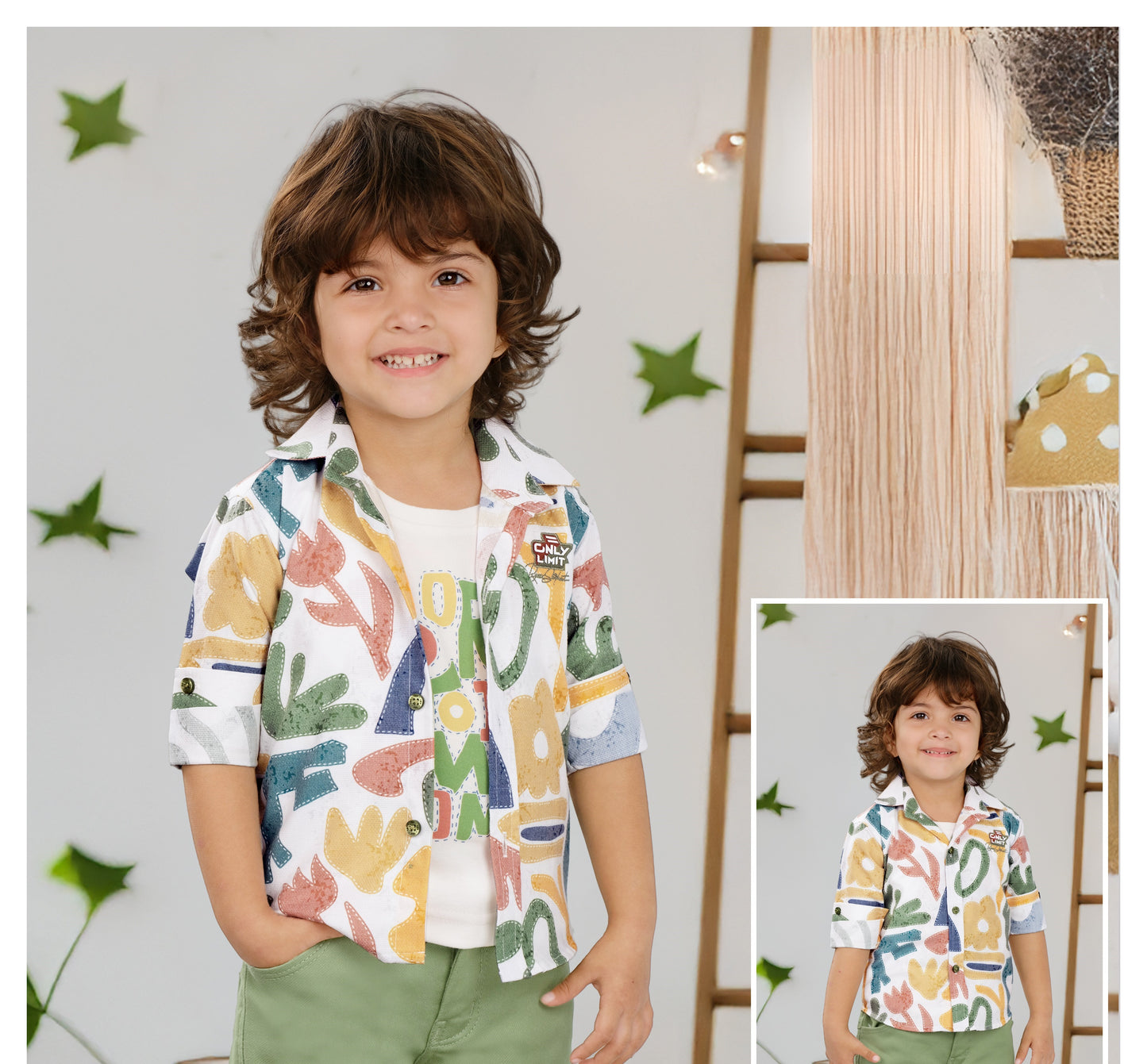 Green Abstract Adventure Cargo Set