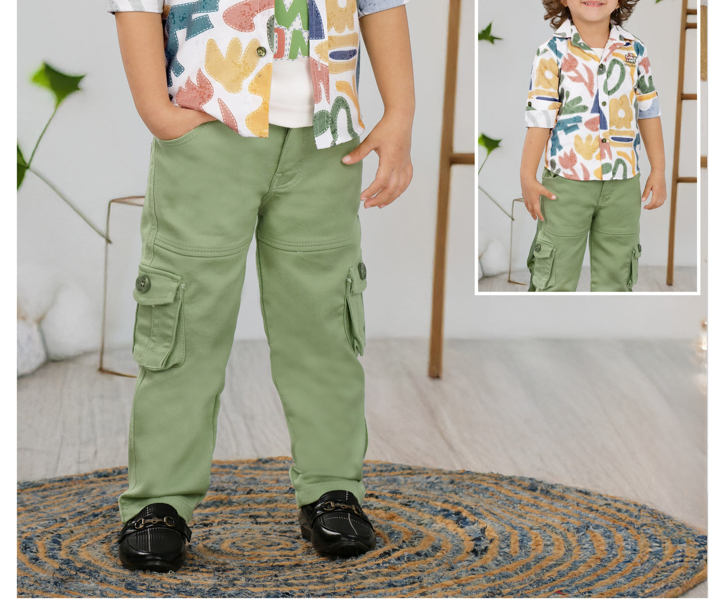 Green Abstract Adventure Cargo Set