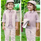 Lavender Stripe Classic Birthday Suit Set