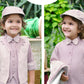 Lavender Stripe Classic Birthday Suit Set