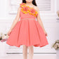 Tomato One-Shoulder 3D Floral Party Dress