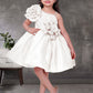 Cream One-Shoulder Designer Party Dress