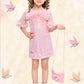Blush Pink 3D Floral Sequin Party Dress with Purse