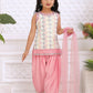 Pink Party Sparkle Patiala Dhoti Set
