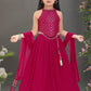Magenta Princess Celebration Halter Gown