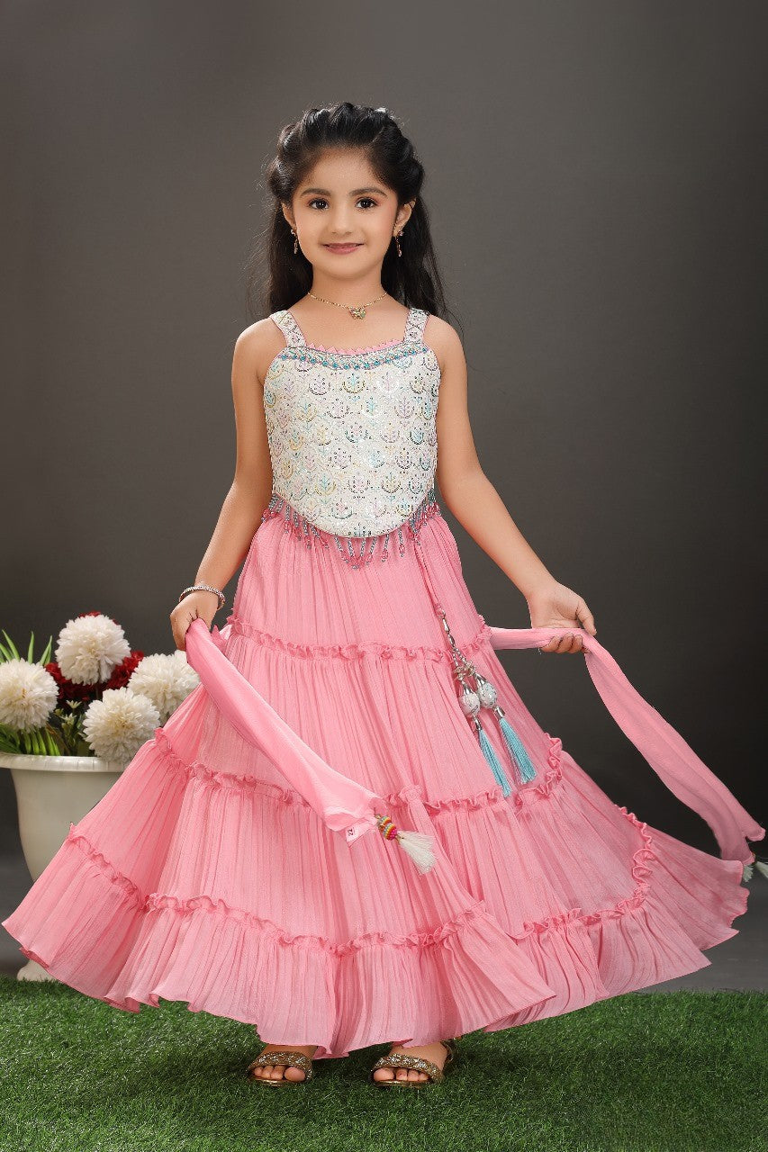 Pink Sparkle Princess Party Gown