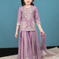 Lavender Celebration Embroidered Sharara Set