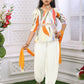 Cream & Multicolor Glam Party Dhoti Set